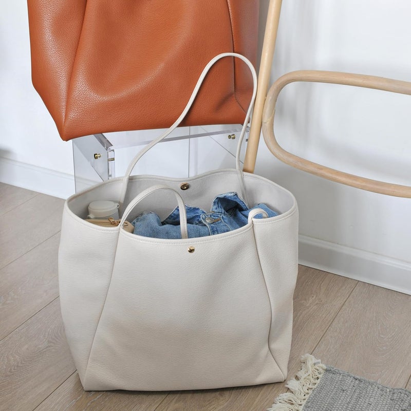 Hoxis Oversize Pu Leather Tote Women Weekender Bag Shopper Handbag Travel Purse - Image 5